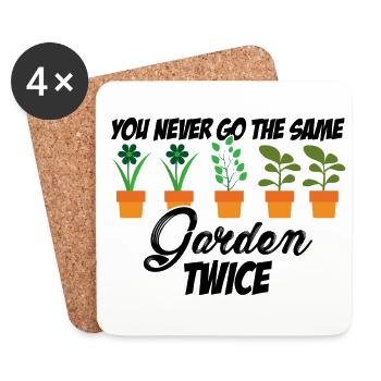 You Never Go To The Same Garden Twice Gardener Gar - Untersetzer (4er-Set) - Weiß - Vorne