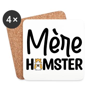 Mere Hamster Graphic Animal Lover Pet Owner Hamste - Untersetzer (4er-Set) - Weiß - Vorne