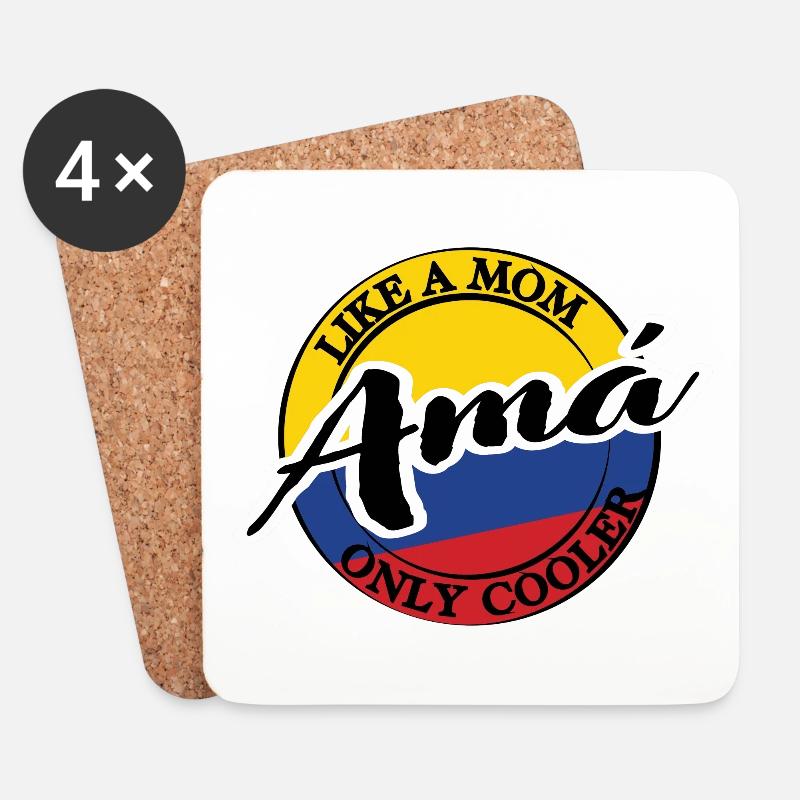 Ama kolumbianische Mutter - Untersetzer (4er-Set) - Weiß
