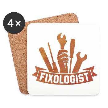 Fixologist Car Lover Auto Mechanic Vehicle Technic - Coasters (set of 4) - white - Front