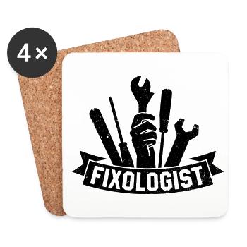 Fixologist Car Lover Auto Mechanic Vehicle Technic - Coasters (set of 4) - white - Front