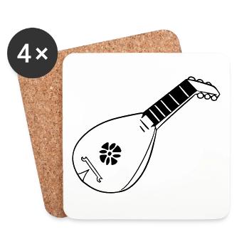 A Bards Weapon - the Lute - Coasters (set of 4) - white - Front