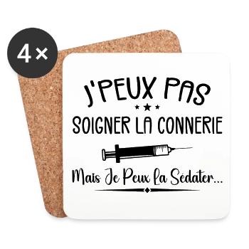 Cool Quotes for Awesome Nurse - Coasters (set of 4) - white - Front