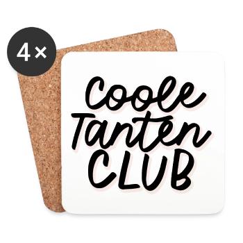 Coole Tanten Club Rosa - Untersetzer (4er-Set) - Weiß - Vorne