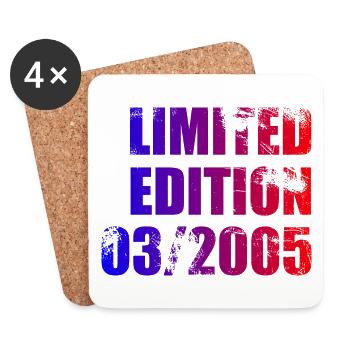 20. Geburtstag Limited Edition 03/2005 - Untersetzer (4er-Set) - Weiß - Vorne