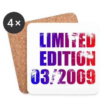 16. Geburtstag Limited Edition 03/2009 - Untersetzer (4er-Set) - Weiß - Vorne