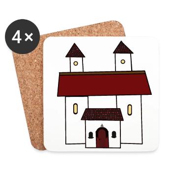 Middle Ages Church God Religion Pope Rome Jesus - Coasters (set of 4) - white - Front