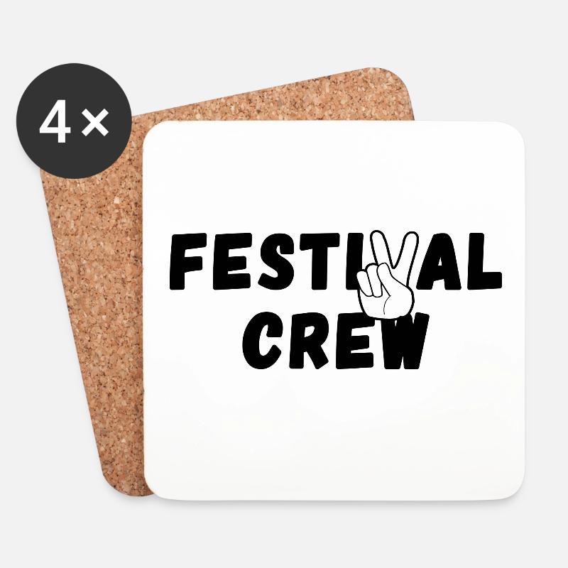 FESTIVAL CREW - Untersetzer (4er-Set) - Weiß
