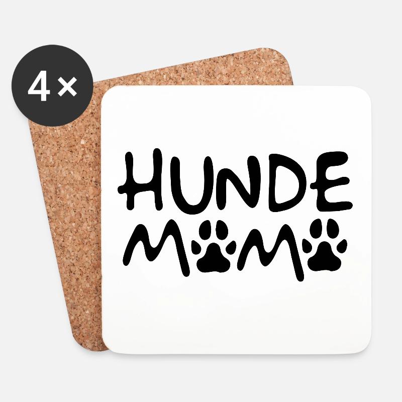Hunde Mama - Hundepfote - Hund - Untersetzer (4er-Set) - Weiß