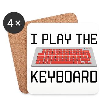 I Play The Keyboard Programmer Software Developer - Untersetzer (4er-Set) - Weiß - Vorne