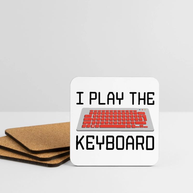 I Play The Keyboard Programmer Software Developer Untersetzer (4er-Set)