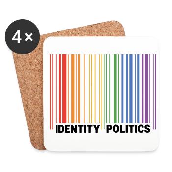Love Peace Equality Kindess Inclusion Rainbow Lgbt - Untersetzer (4er-Set) - Weiß - Vorne