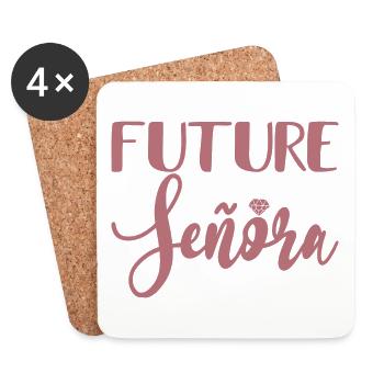 Future Señora Engagement Bridal Shower Wedding - Coasters (set of 4) - white - Front