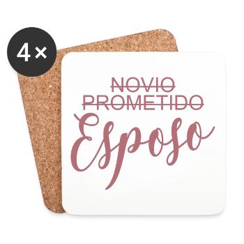 Esposo Husband To Be Groom Married Men Wedding - Coasters (set of 4) - white - Front