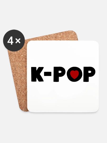 K-Pop Korean Pop Music Lover - Untersetzer (4er-Set) - Weiß