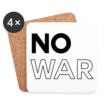 No War - Untersetzer (4er-Set) - Weiß - Vorne