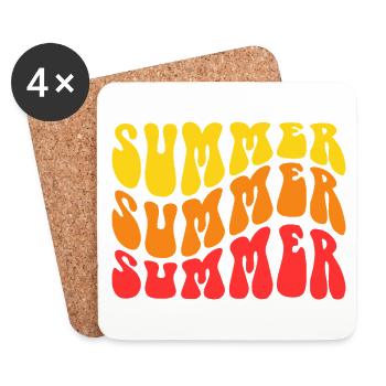 Summer SUMMER Summer - Untersetzer (4er-Set) - Weiß - Vorne