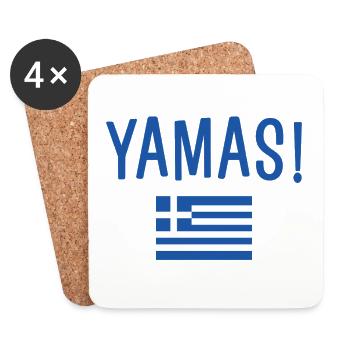 Yamas - Dessous de verre (lot de 4) - blanc - Devant