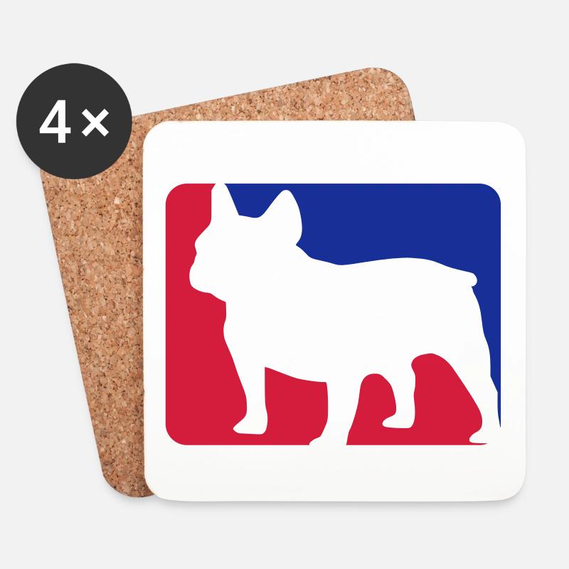 french bulldog - Untersetzer (4er-Set) - Weiß