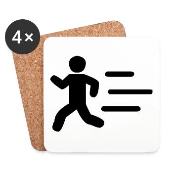 Quickly run away from the fire - Coasters (set of 4) - white - Front