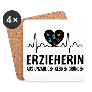 Erzieherin Aus Unzähligen Kleinen Gründen Kindergä - Untersetzer (4er-Set) - Weiß - Vorne