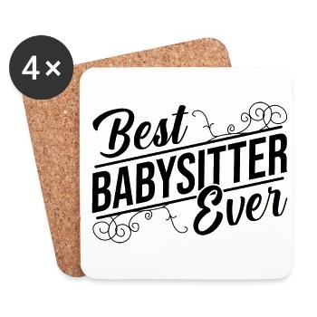 Best Babysitter Ever Daycare Provider Babysitting - Untersetzer (4er-Set) - Weiß - Vorne