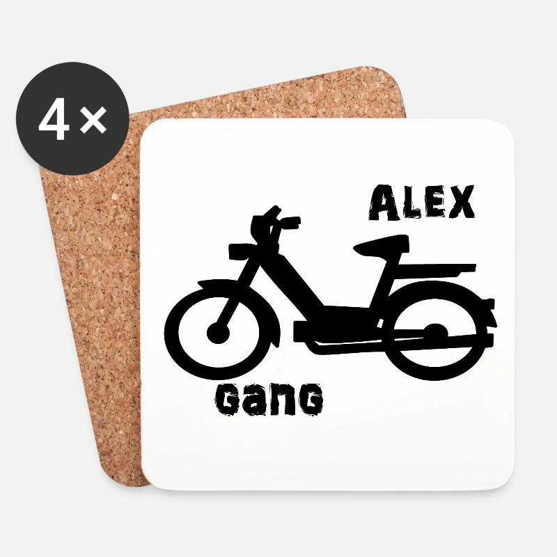 ALEX MOFA GANG - Untersetzer (4er-Set) - Weiß
