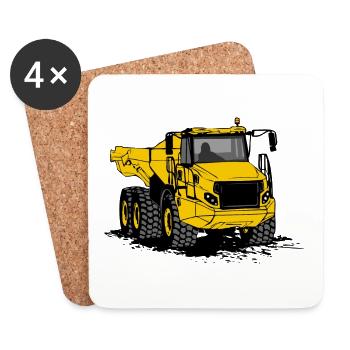 Dump Truck - Dump Truck - Truck - Truck - Truck - Coasters (set of 4) - white - Front