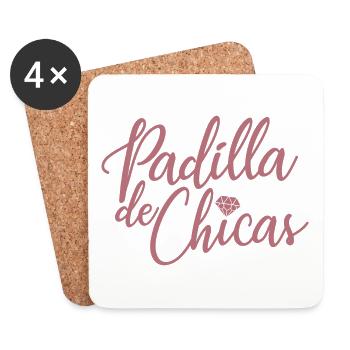 Padilla de Chicas Bride's Gang Bridesmaid Wedding - Coasters (set of 4) - white - Front