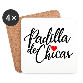 Padilla de Chicas Bride's Gang Bridesmaid Wedding - Coasters (set of 4) - white - Front