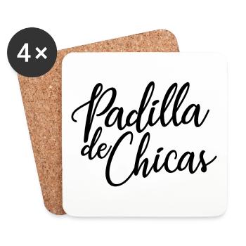 Padilla de Chicas Bride's Gang Bridesmaid Wedding - Coasters (set of 4) - white - Front