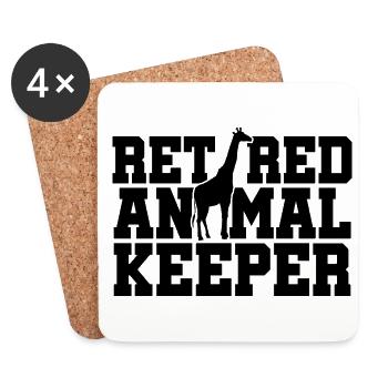 Retired Animal Keeper Animal Lover Zoologist Zoo K - Untersetzer (4er-Set) - Weiß - Vorne