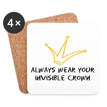 Crown - Coasters (set of 4) - white - Front