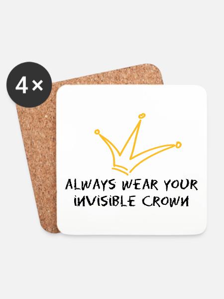 Crown - Coasters (set of 4) - white