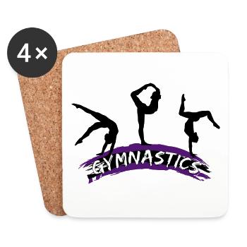 Gymnastics, Gymnast - Gymnastics - Coasters (set of 4) - white - Front