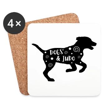 Dogs & Judo. - Coasters (set of 4) - white - Front