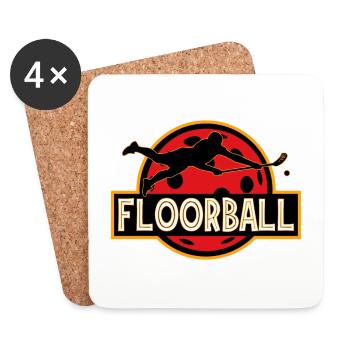 Floorball Player Floorball Floorball - Coasters (set of 4) - white - Front