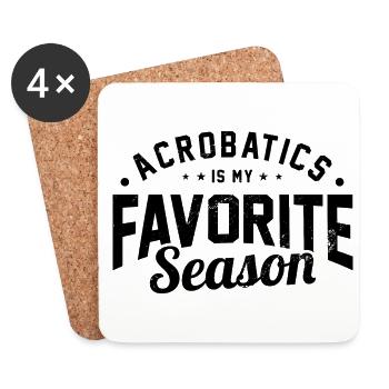 Acrobatics Is My Favorite Season Gymnast Gymnastic - Untersetzer (4er-Set) - Weiß - Vorne