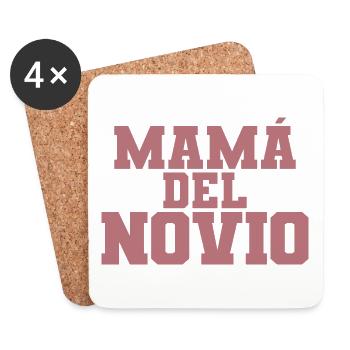 Mama del Novio Groom's Mother Wedding Gift - Coasters (set of 4) - white - Front