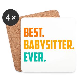 Best Babysitter Ever Daycare Provider Babysitting - Untersetzer (4er-Set) - Weiß - Vorne