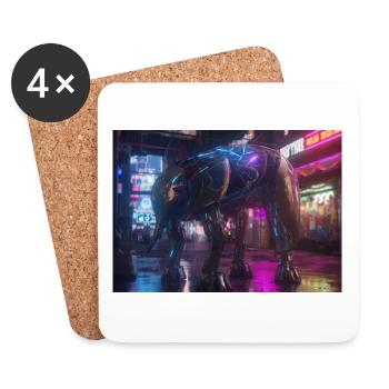 Future Jungle Trekker - Coasters (set of 4) - white - Front