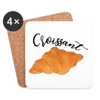 Croissant - French Food - Coasters (set of 4) - white - Front
