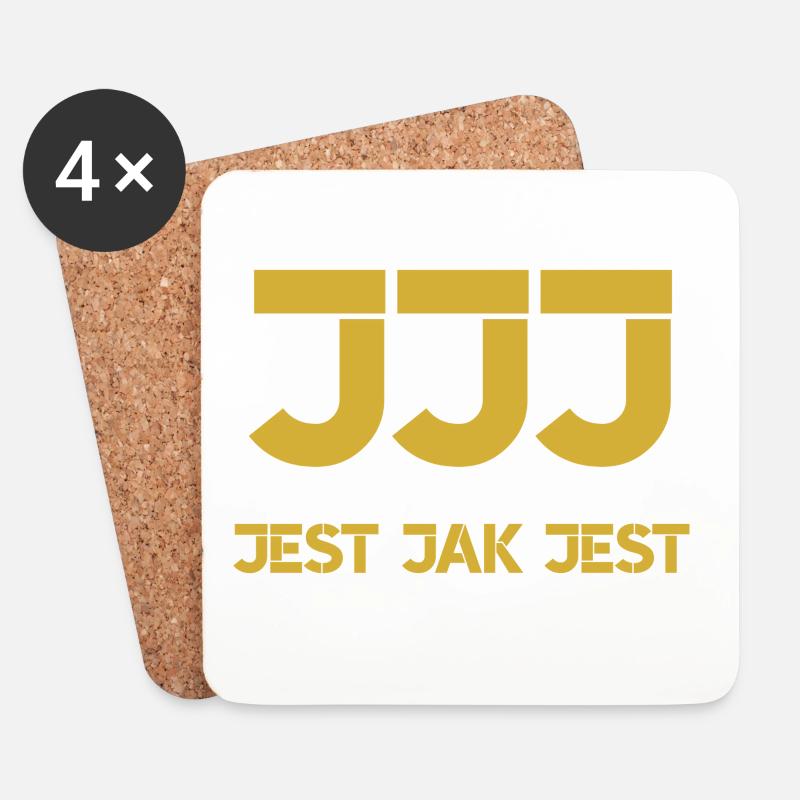 Es ist, wie es ist – Logo - Untersetzer (4er-Set) - Weiß