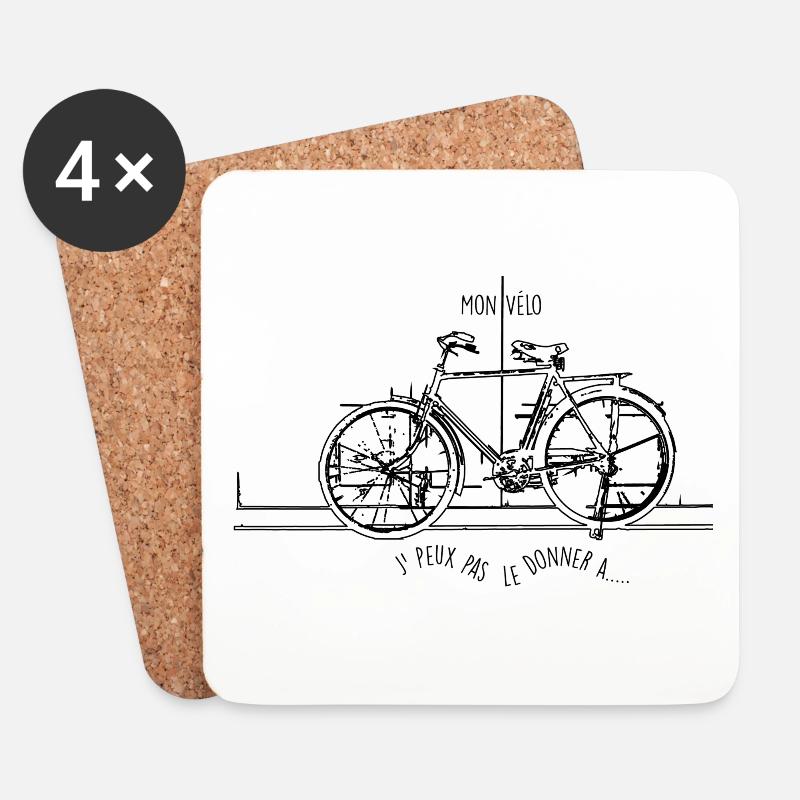 VELO DESIGN - Untersetzer (4er-Set) - Weiß