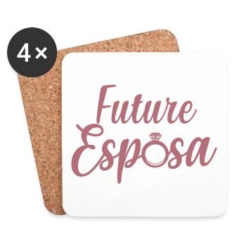 Future Esposa Engagement Bridal Shower Wedding - Coasters (set of 4) - white - Front