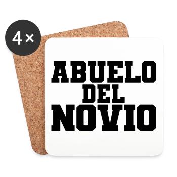 Abuelo del Novio Groom's Grandpa Wedding Gift - Coasters (set of 4) - white - Front