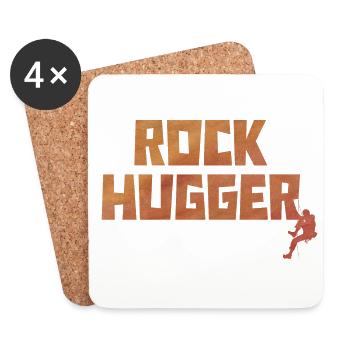Rock Hugger Climbing Bouldering Rock Climber Mount - Untersetzer (4er-Set) - Weiß - Vorne