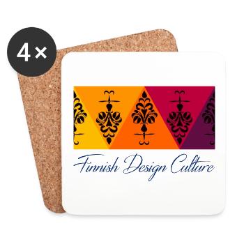 Culture du design finlandais - Dessous de verre (lot de 4) - blanc - Devant