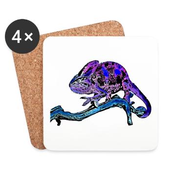 Chameleon - Coasters (set of 4) - white - Front