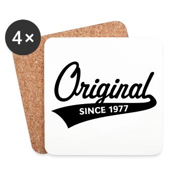 Original Since 1977 (Year Of Birth, Birthday, 1C) - Coasters (set of 4) - white - Front
